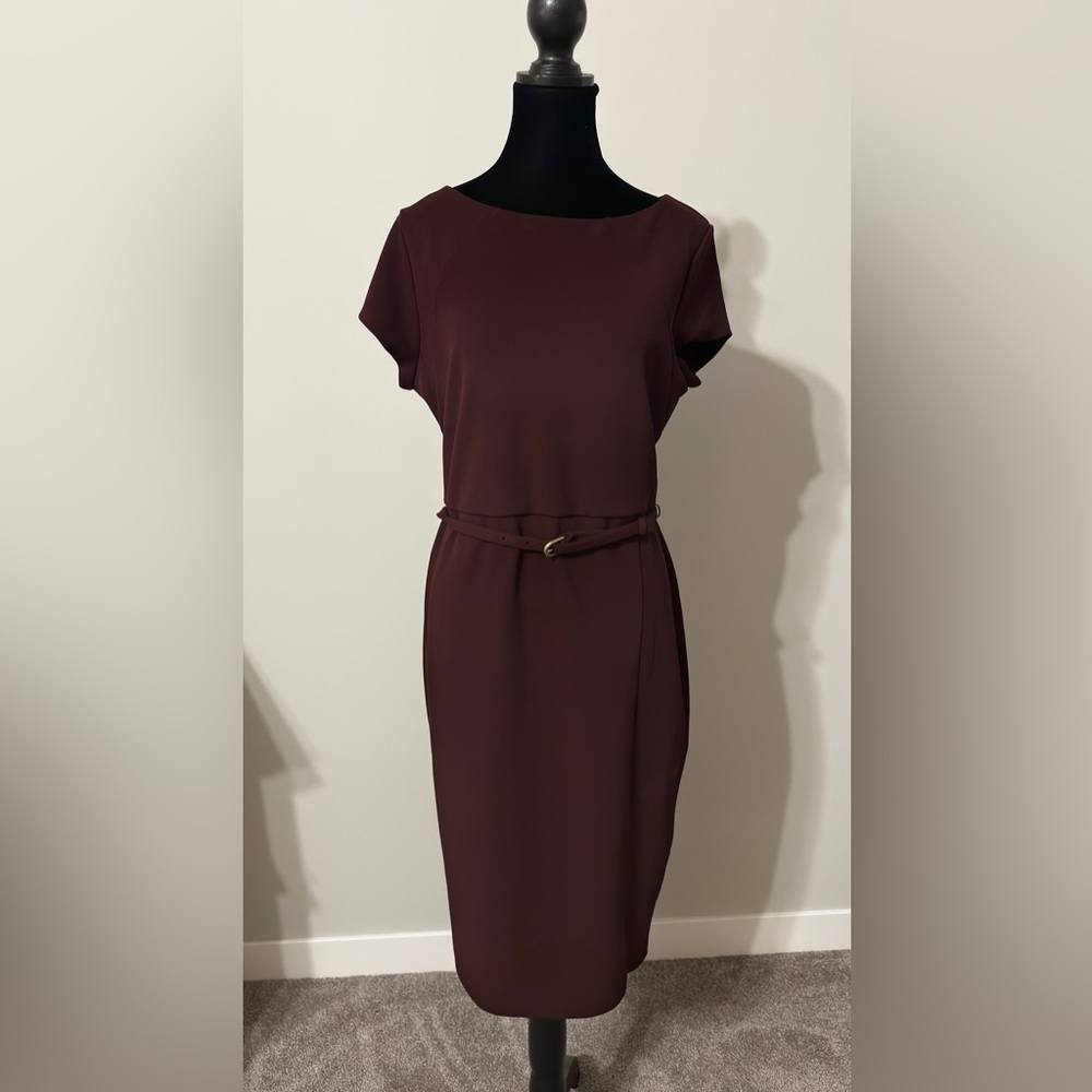 Express mid length dress burgundy